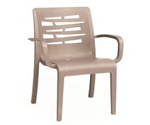 Essenza Stack Chair - 17" Seat Height, Taupe, 16/CS