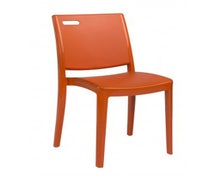 Grosfillex Metro Outdoor Stack Chair, 18"H Seat, Orange, 16/CS