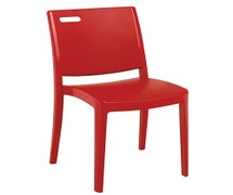 Grosfillex Metro Outdoor Stack Chair, 18"H Seat, Red, 16/CS