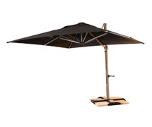 Grosfillex 98701731 Windmaster 10' Square Cantilever Aluminum Umbrella & Storage Cover, Black