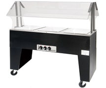Electric Hot Buffet Table, 3 Wells, 47-1/8"W, Black
