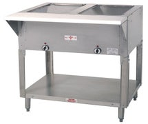 Stationary Electric Hot Food Table - 2 Wells, 31-13/16"W, 120V