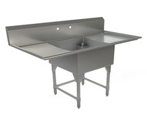 Tarrison TACDS124LR - One Compartment Sink with (2) 18" Drainboard on left and right, 60"W x 30"D x 45"H