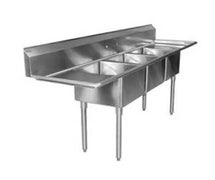 Elkay Sales 3C18x18218 3 Compartment Pot Sink, (2) 18" Drainboards