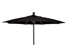 7' Round Market Umbrella - Indoor/Outdoor, 7 Feet Diam. x 8-1/2 Feet High, Black Pole and Black Canvas