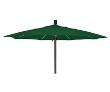 7' Round Market Umbrella - Indoor/Outdoor, 7 Feet Diam. x 8-1/2 Feet High, Black Pole and Forest Green Canvas