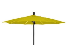 7' Round Market Umbrella - Indoor/Outdoor, 7 Feet Diam. x 8-1/2 Feet High, Black Pole and Sunflower Yellow Canvas