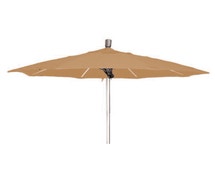 7' Round Market Umbrella - Indoor/Outdoor, 7 Feet Diam. x 8-1/2 Feet High, Platinum Pole and Antique Beige Canvas