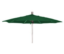 7' Round Market Umbrella - Indoor/Outdoor, 7 Feet Diam. x 8-1/2 Feet High, Platinum Pole and Forest Green Canvas