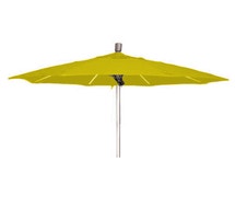 7' Round Market Umbrella - Indoor/Outdoor, 7 Feet Diam. x 8-1/2 Feet High, Platinum Pole and Sunfolower Yellow Canvas