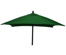 Metal Indoor/Outdoor Umbrella  - 6' Square, Black Pole and Forest Green Canvas