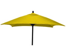 Metal Indoor/Outdoor Umbrella  - 6' Square, Black Pole and Sunflower Yellow Canvas