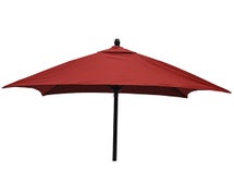 Metal Indoor/Outdoor Umbrella  - 6' Square, Black Pole and Jockey Red Canvas