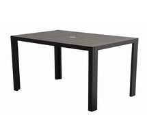 Plantation Prestige 8773053 Durango Aluminum-Frame Dining Table with Faux Wood Slats, 53"Wx30"Dx29"H