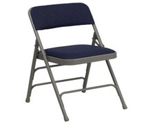 Flash Furniture Hercules Metal Upholstered Folding Chair w/ Navy Fabric Padded Seat