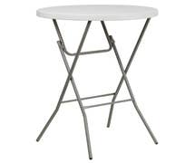 Flash Furniture RB-32RB-BAR-GW-GG 32" Round Granite White Plastic Bar Height Folding Table