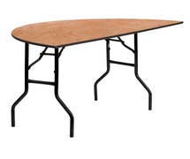 Flash Furniture YT-WHRFT60-HF-GG 60" Half-Round Wood Folding Banquet Table