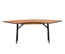 Flash Furniture YT-WSFT48-24-SP-GG 5.5 ft. x 2 ft. Serpentine Wood Folding Banquet Table