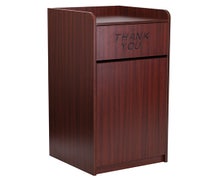 Flash Furniture MT-M8520-TRA-MAH-GG - Tray Top Melamine Trash Receptacle - 22"W