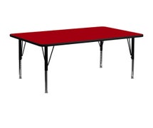 Rectangular Activity Table with Laminate Top, Pre-School Height, 24"Wx48"L - Red