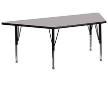Activity Table with Laminate Top, Trapazoid, Pre-School Height, 30"Wx60"L - Grey