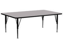 Rectangular Activity Table with Laminate Top, Pre-School Height, 30"Wx72"L - Grey