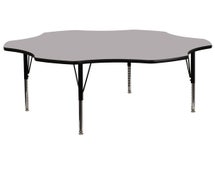 Activity Table with Laminate Top, Flower, Pre-School Height, 60"Diam. - Grey