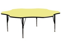 Activity Table with Laminate Top, Flower, Pre-School Height, 60"Diam. - Yellow