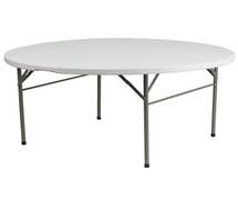 Flash Furniture DAD-154Z-GG 60" Round Bi-Fold Granite White Plastic Folding Table
