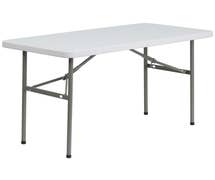 Flash Furniture DAD-YCZ-122-2-GG 24"Wx48"D Granite White Plastic Folding Table