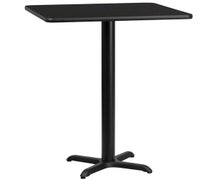 Flash Furniture 24'' Square Laminate Table Top with 22'' x 22'' Bar Height Table Base  - Black