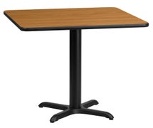 Flash Furniture 24'' Square Laminate Table Top with 22'' x 22'' Table Height Base  - Natural