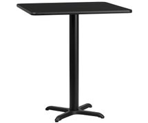 Flash Furniture 30'' Square Laminate Table Top with 22'' x 22'' Bar Height Table Base  - Black