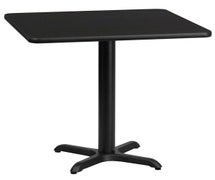 Flash Furniture 30'' Square Laminate Table Top with 22'' x 22'' Table Height Base  - Black
