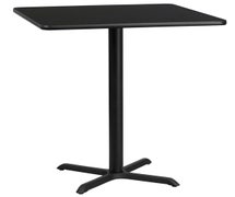 Flash Furniture 36'' Square Laminate Table Top with 30'' x 30'' Bar Height Table Base  - Black