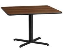 Flash Furniture 36'' Square Walnut Laminate Table Top with Base