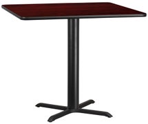 Flash Furniture 42'' Square Laminate Table Top with 33'' x 33'' Bar Height Table Base  - Mahogany