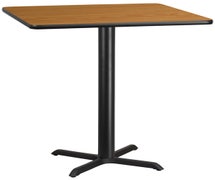 Flash Furniture 42'' Square Laminate Table Top with 33'' x 33'' Bar Height Table Base  - Natural