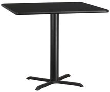 Flash Furniture 42'' Square Laminate Table Top with 33'' x 33'' Table Height Base  - Black