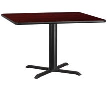 Flash Furniture 42'' Square Laminate Table Top with 33'' x 33'' Table Height Base  - Mahogany
