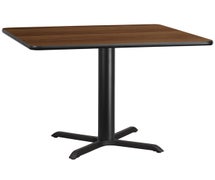 Flash Furniture 42'' Square Laminate Table Top with 33'' x 33'' Table Height Base  - Walnut