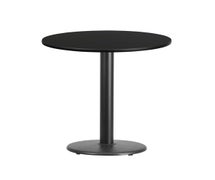 Flash Furniture XU-RD-24-BLKTB-TR18-GG 24'' Round Laminate Table Top with 18'' Round Table Height Base  - Black