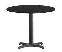 Flash Furniture 30'' Round Laminate Table Top with 22'' x 22'' Table Height Base  - Black
