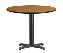 Flash Furniture 30'' Round Laminate Table Top with 22'' x 22'' Table Height Base  - Natural