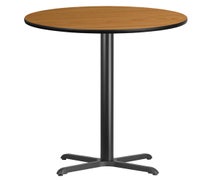 Flash Furniture 36'' Round Laminate Table Top with 30'' x 30'' Bar Height Table Base  - Natural