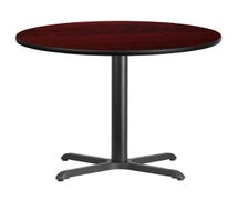Flash Furniture 36'' Round Laminate Table Top with 30'' x 30'' Table Height Base - Mahogany