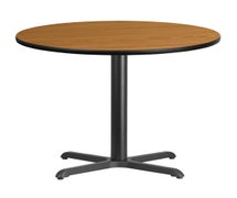 Flash Furniture 36'' Round Laminate Table Top with 30'' x 30'' Table Height Base - Natural