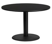 Flash Furniture XU-RD-36-BLKTB-TR24-GG 36'' Round Laminate Table Top with 24'' Round Table Height Base  - Black