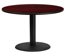 Flash Furniture XU-RD-36-BLKTB-TR24-GG 36'' Round Laminate Table Top with 24'' Round Table Height Base  - Mahogany