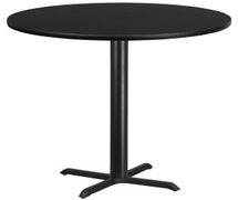 Flash Furniture 42'' Round Laminate Table Top with 33'' x 33'' Bar Height Table Base  - Black